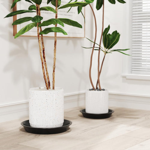 Plant Saucer 10 Inch of 3 Pack Black Heavy Duty Plastic Drip Trays Plant Trays for Indoor Outdoor Flower Plant Water Trays for Pots Planter Drainage