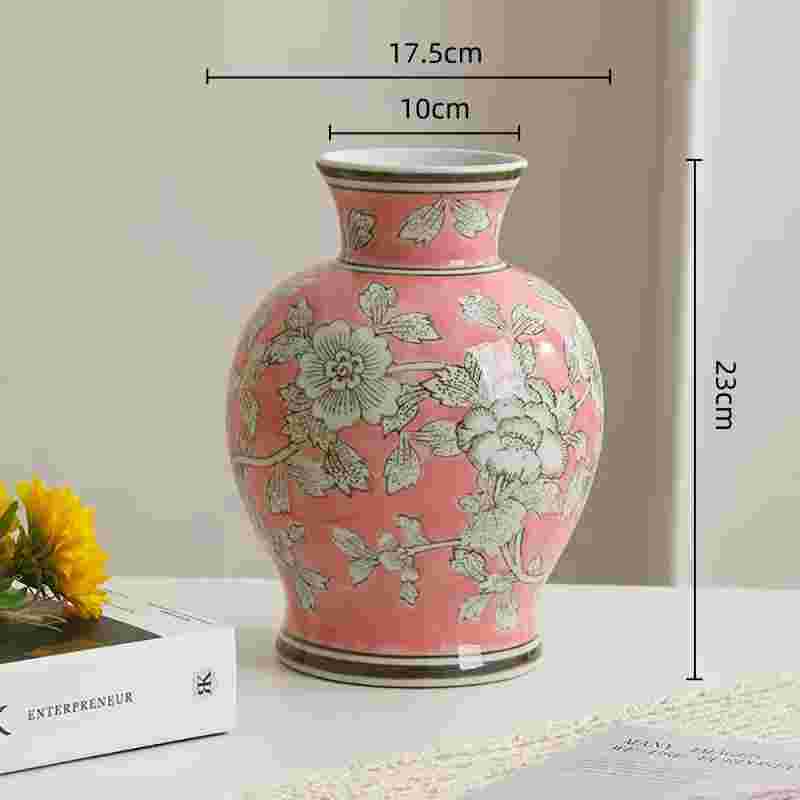 Blue and White Porcelain Chinese Vintage Vase Ceramic Handicraft Porcelain Bottle Flower Vase Home Decoration Accessories