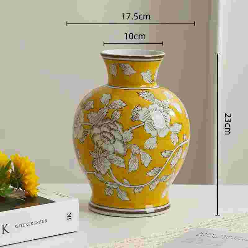 Blue and White Porcelain Chinese Vintage Vase Ceramic Handicraft Porcelain Bottle Flower Vase Home Decoration Accessories