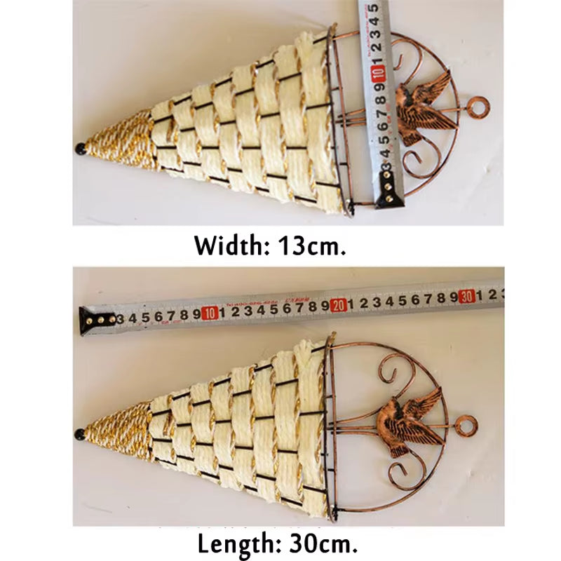 Flower Po Twall Planting Net Straw Macrame Plant Hanger Flower Pot Garden Holder Legs Hanging Rope Basket Balcony Decor