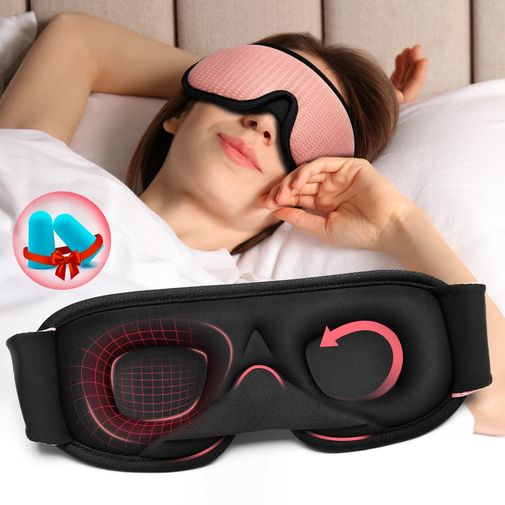3D Sleep Mask Light Blocking Eye Cover for Travel