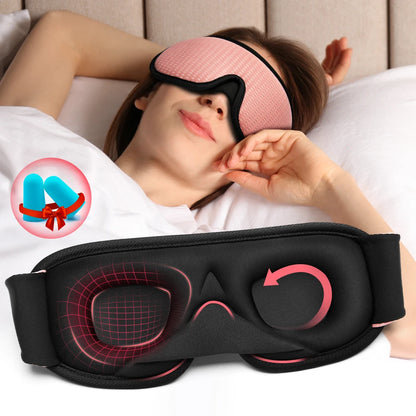 3D Sleep Mask Light Blocking Eye Cover for Travel