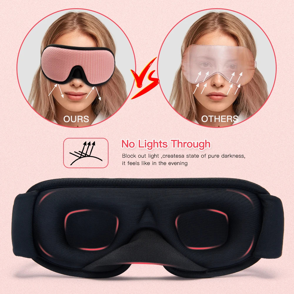 3D Sleep Mask Light Blocking Eye Cover for Travel