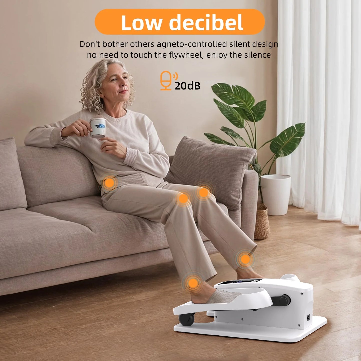 Under Desk Elliptical Leg Exerciser for Seniors