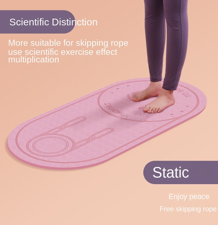 Eco-Friendly Foldable Non-Slip TPE Yoga & Jump Rope Fitness Mat