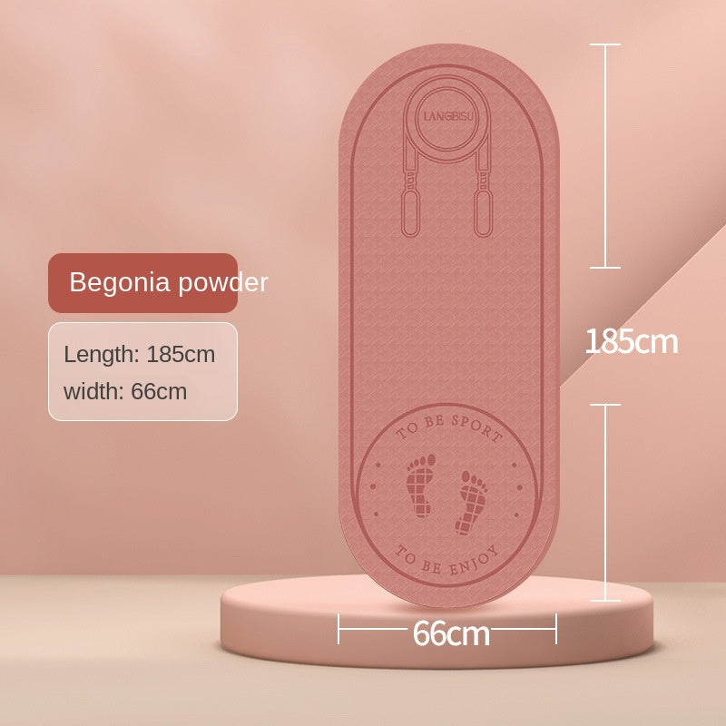 Eco-Friendly Foldable Non-Slip TPE Yoga & Jump Rope Fitness Mat