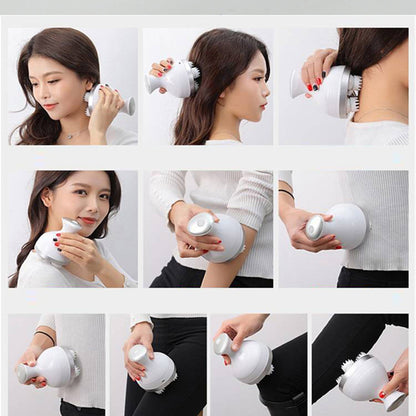 Rechargeable Waterproof Head Massager for Body Pain Relief & Relaxation