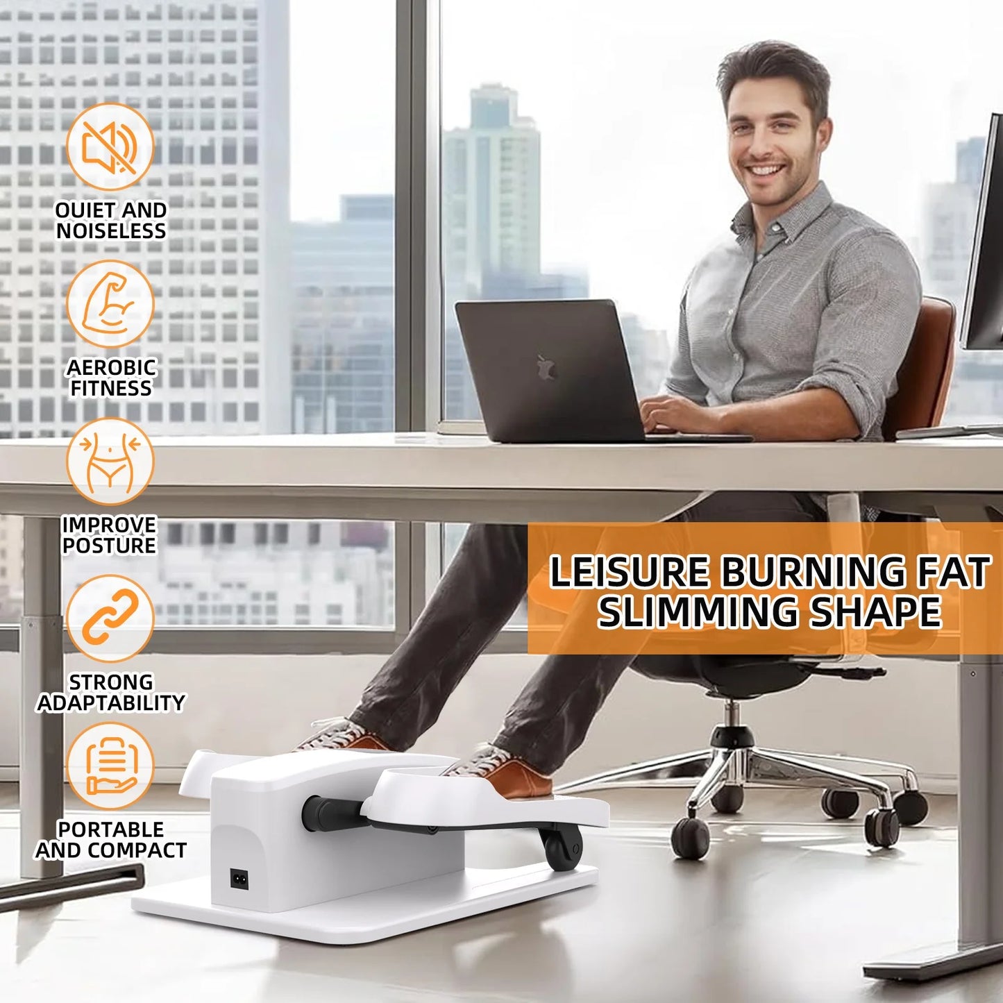 Under Desk Elliptical Leg Exerciser for Seniors