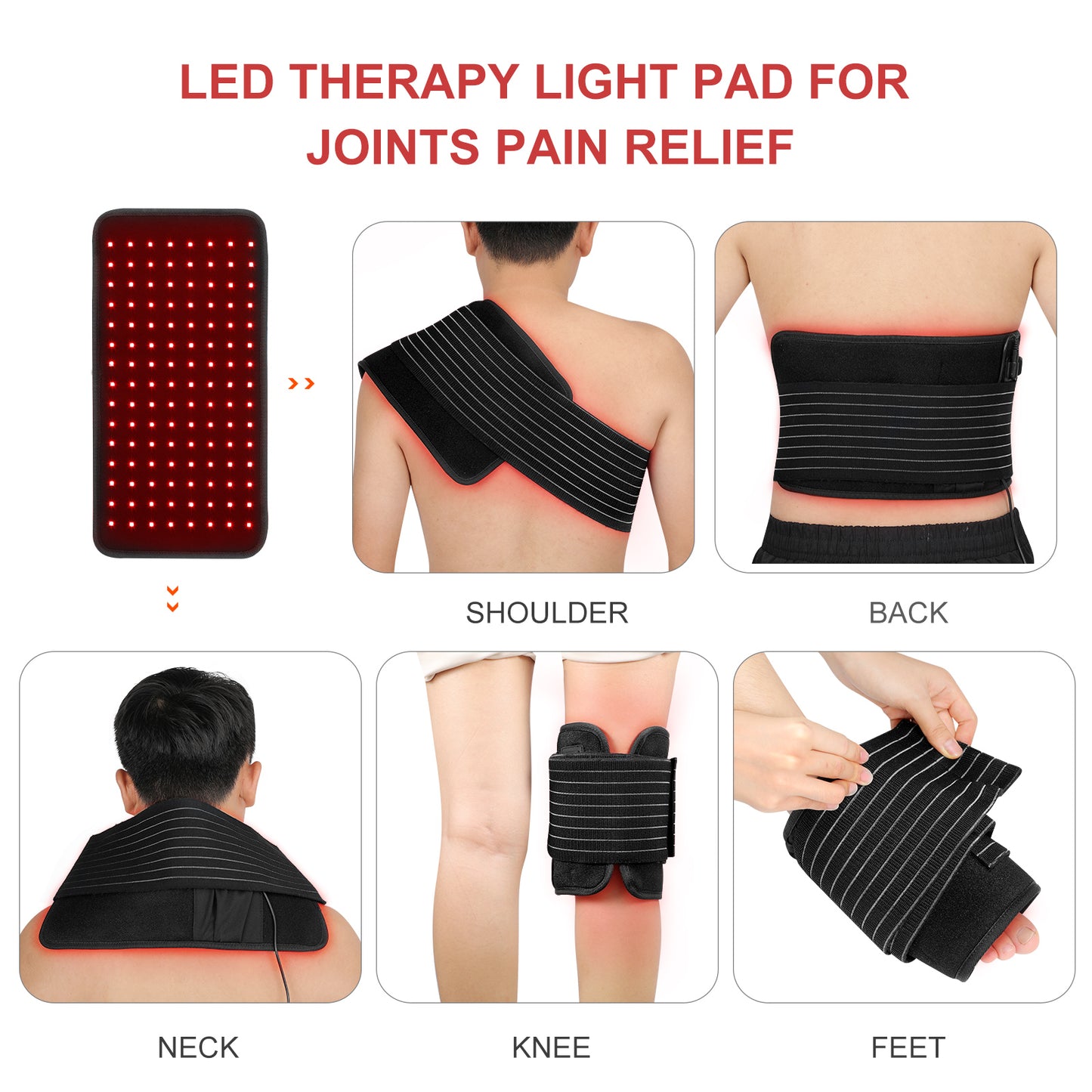 Kinreen Red Light Therapy Wrap Belt Infrared Pain Relief Body Contouring
