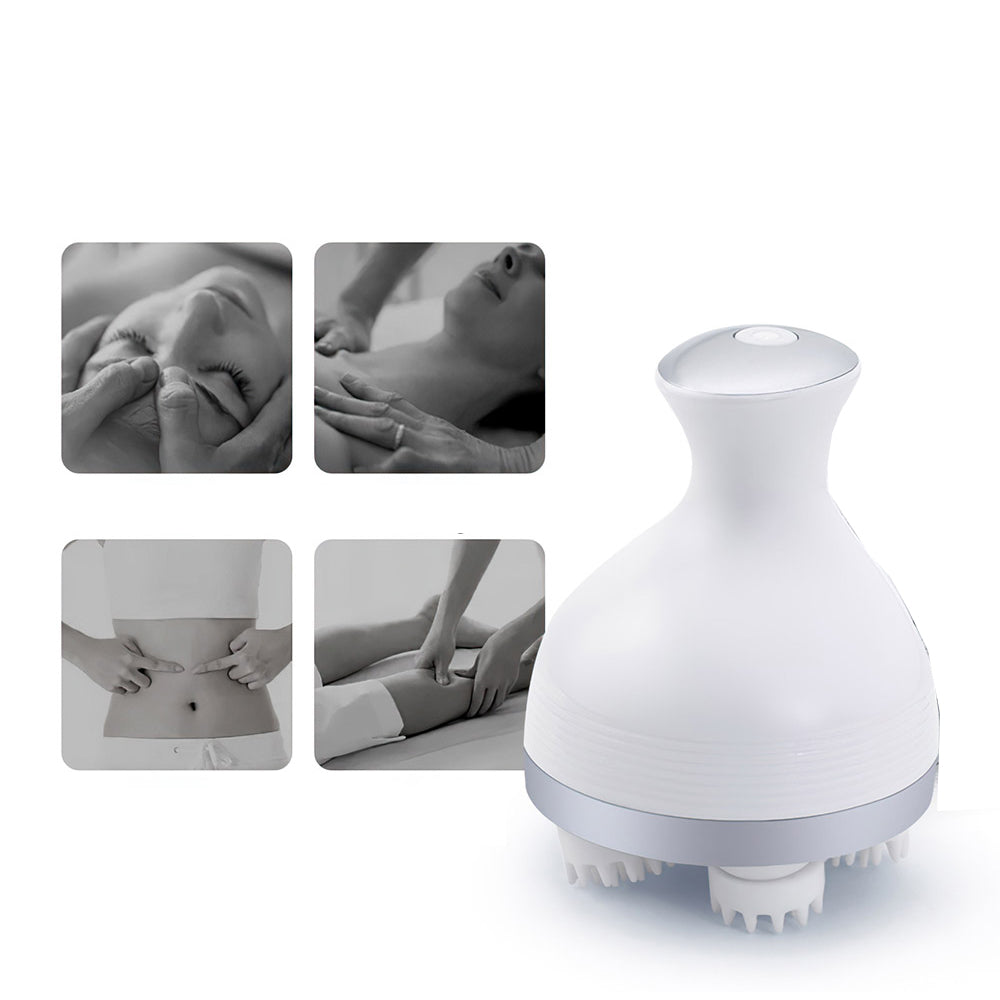 Rechargeable Waterproof Head Massager for Body Pain Relief & Relaxation