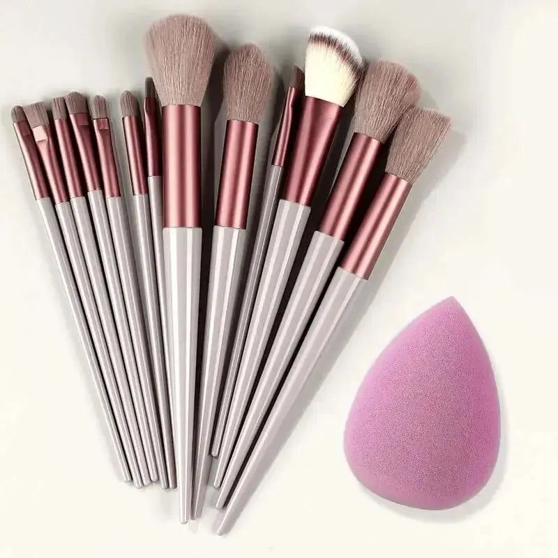 Professional Soft Fluffy Makeup Brush Set for Foundation & Blending