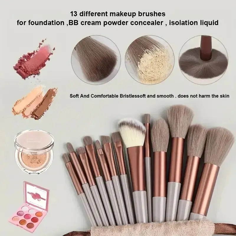 Professional Soft Fluffy Makeup Brush Set for Foundation & Blending