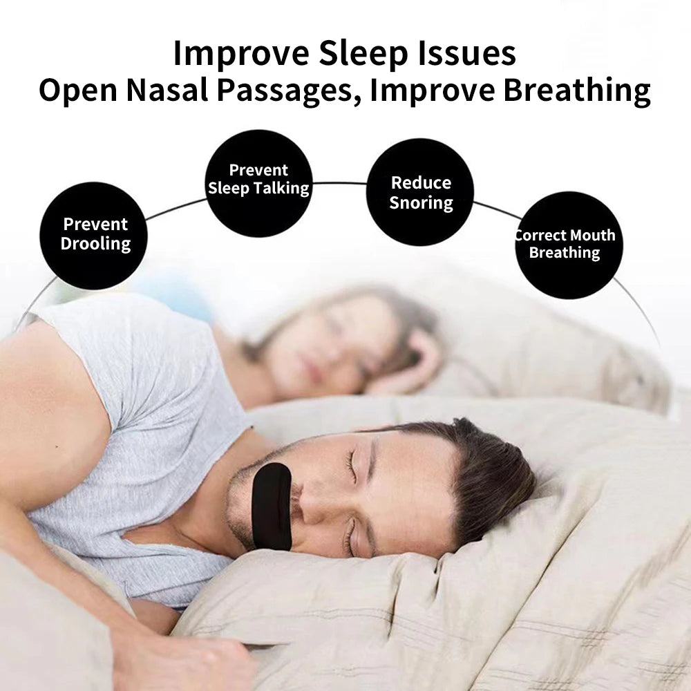 Anti-Snoring Mouth Tape Sleep Strips for Better Breathing & Sleep Support