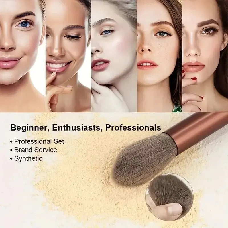 Professional Soft Fluffy Makeup Brush Set for Foundation & Blending