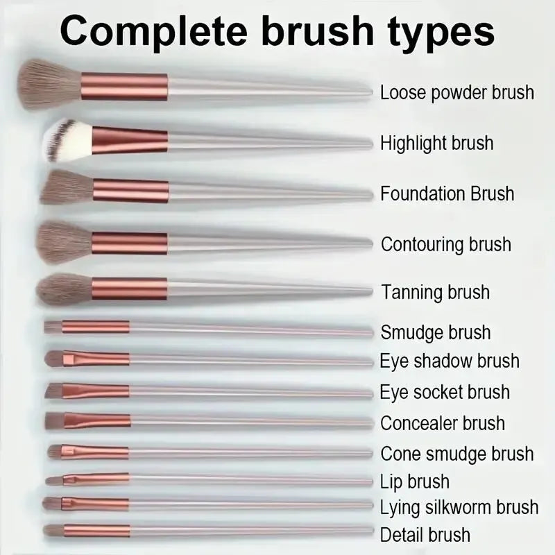 Professional Soft Fluffy Makeup Brush Set for Foundation & Blending