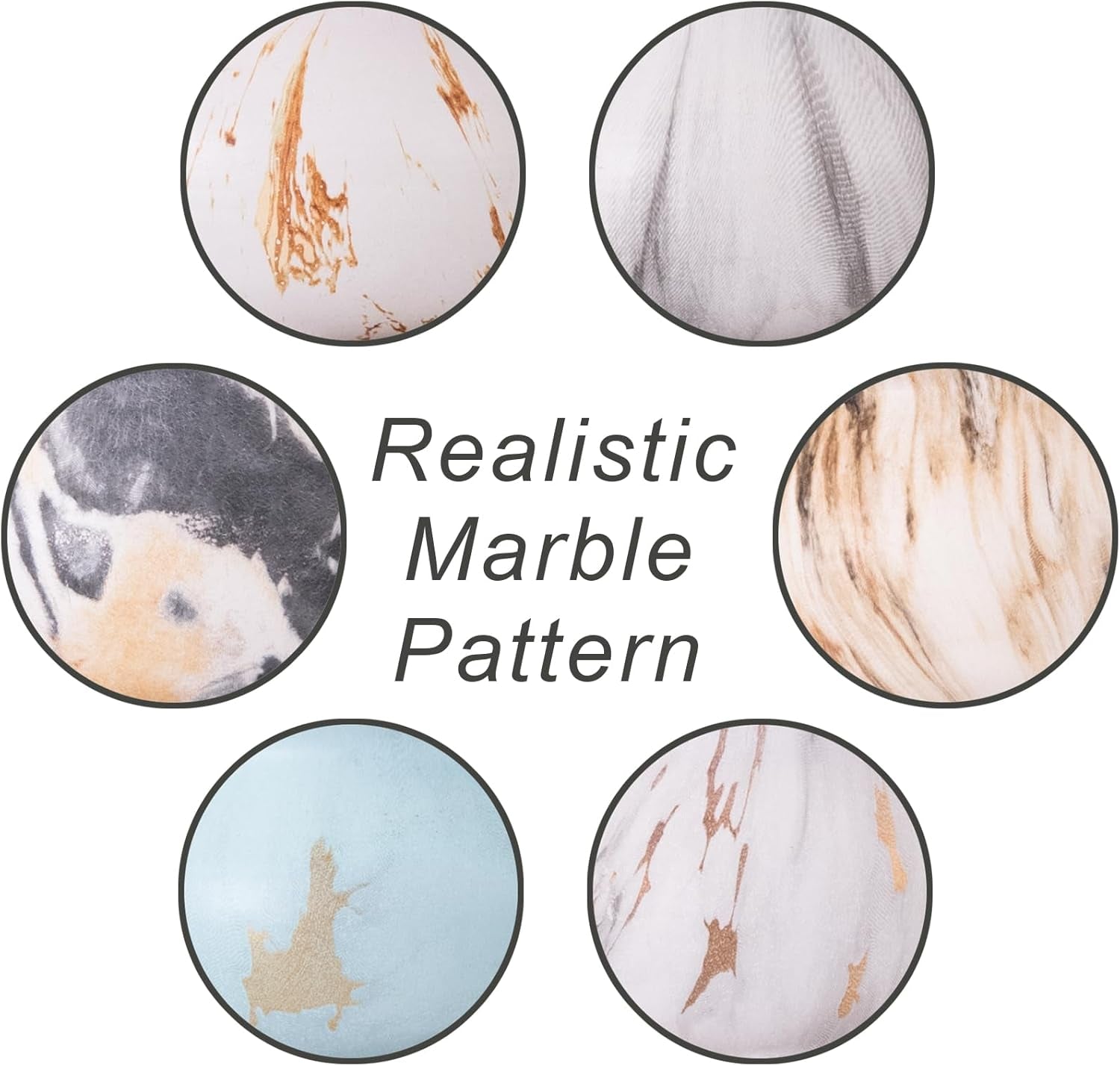 Succulent Pots - 3.8 Inch Marble Plant Pot with Drainage Trays Set of 6, Small Ceramic Pots for Indoor Cactus Flower Plants Decorative Garden Home Office